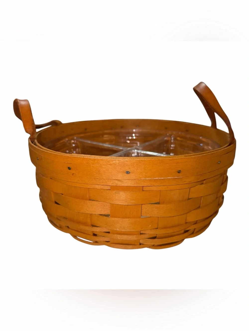 Longaberger Darning Basket with 2 Protectors